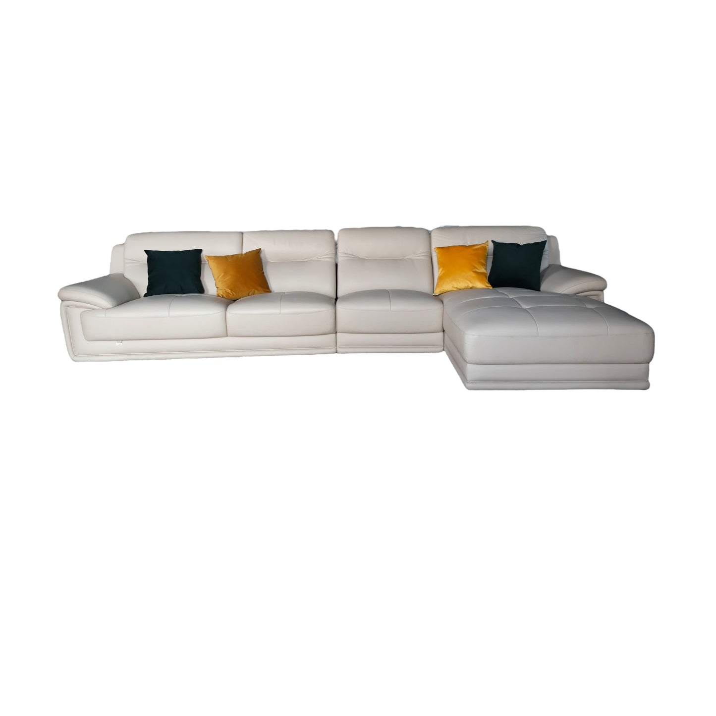 Sala L Canada de Piel Color Beige