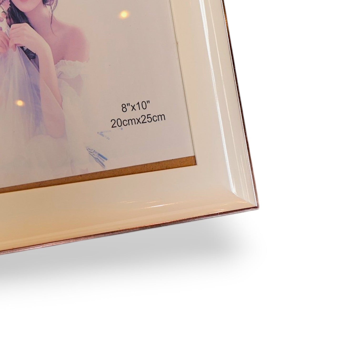 PORTARETRATO BLANCO FILO ROSE GOLD GRANDE