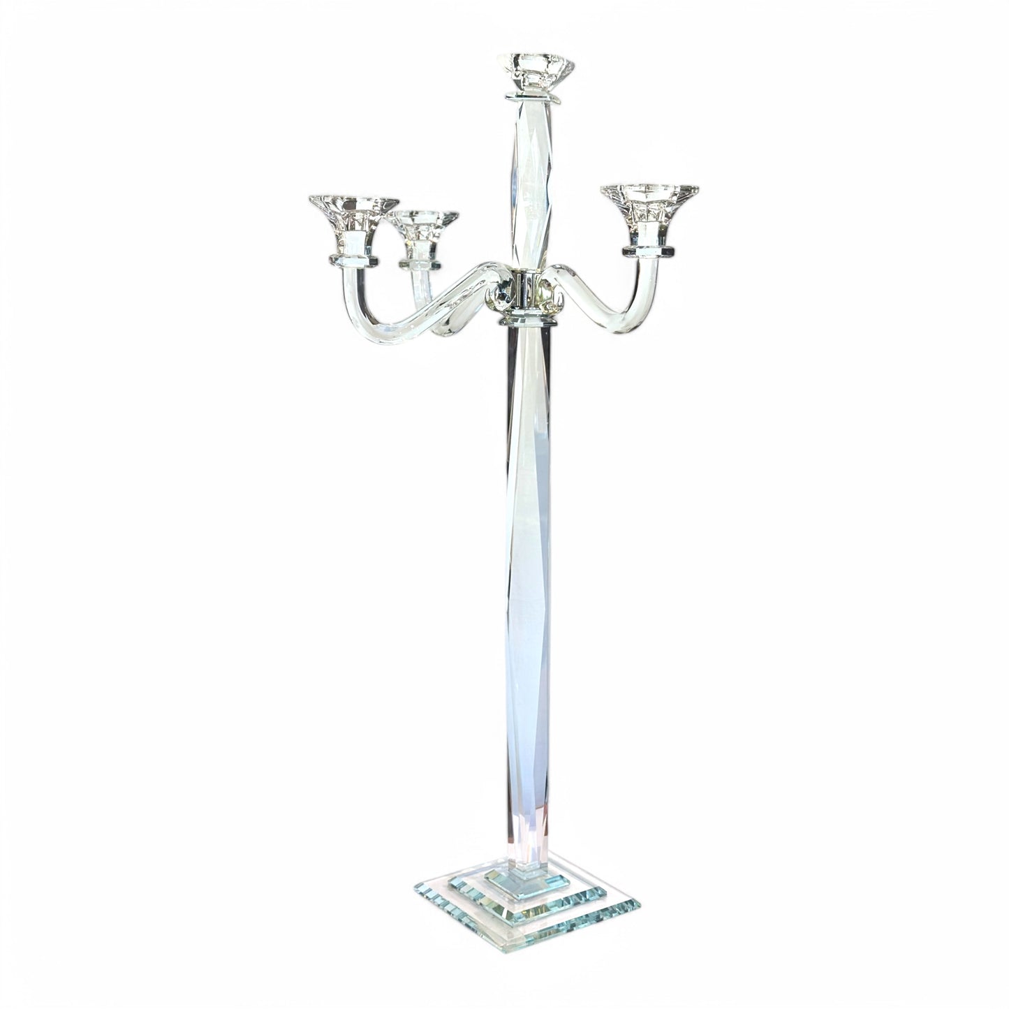 CANDELABRO DE CRISTAL DIAMANTE 5 BRAZOS XY51