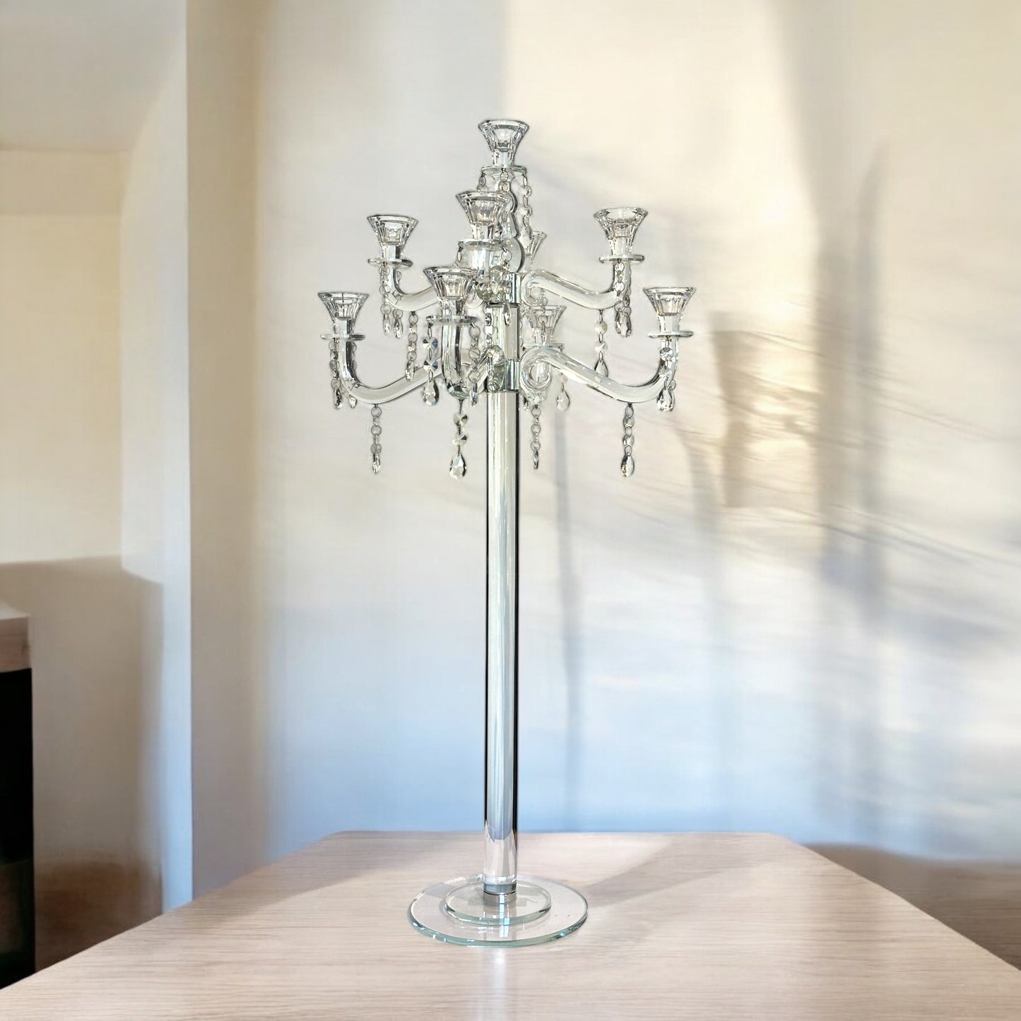 CANDELABRO DE CRISTAL DIAMANTE 5 BRAZOS XY47