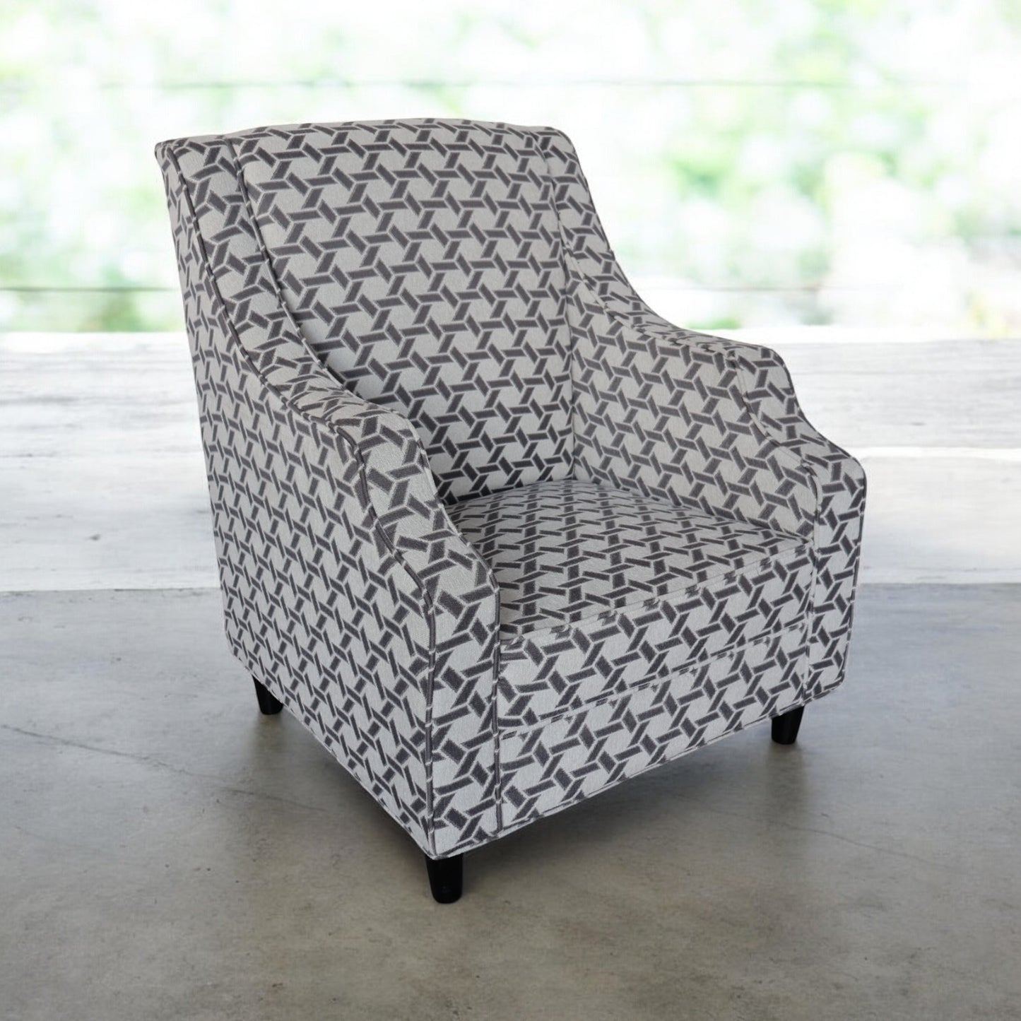 SILLON INDIVIDUAL ONIX COLOR BLANCO CON GRIS