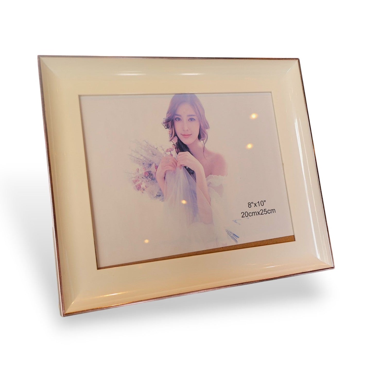 PORTARETRATO BLANCO FILO ROSE GOLD GRANDE