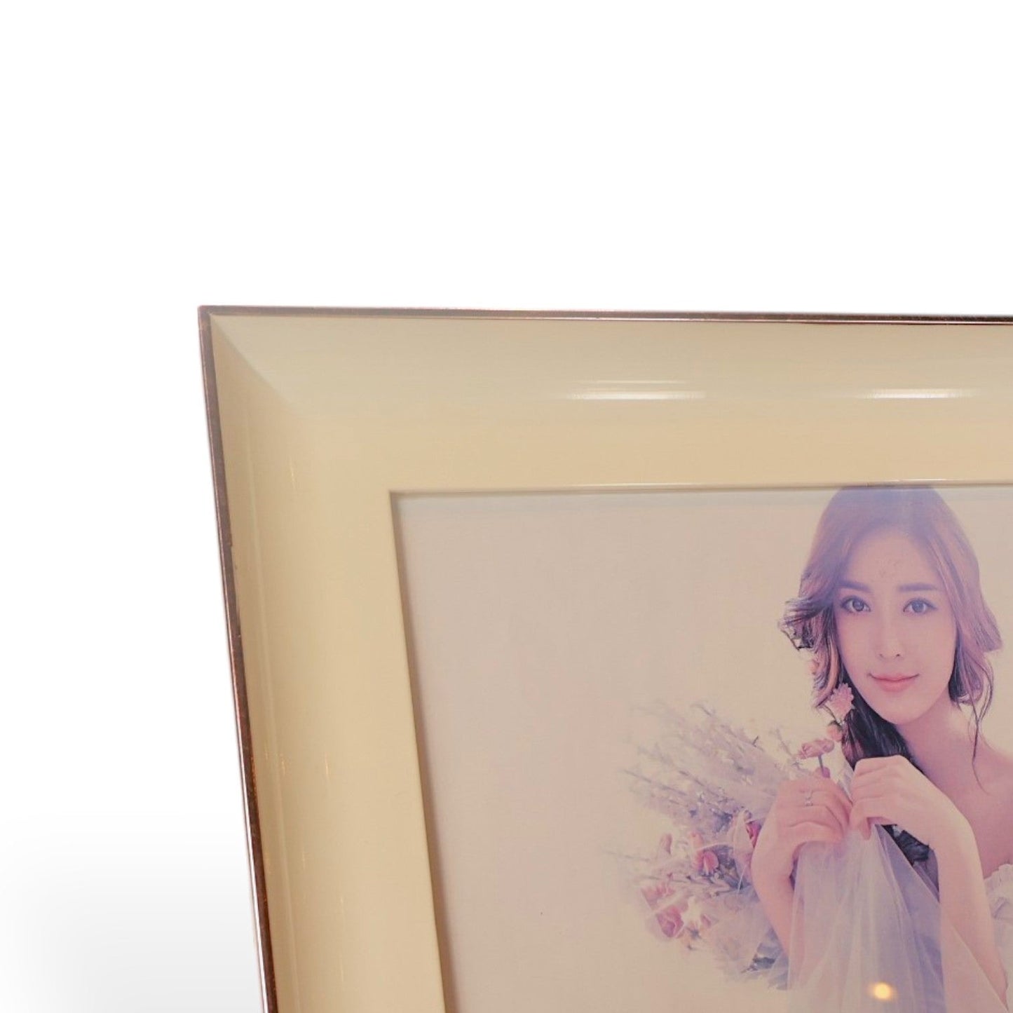 PORTARETRATO BLANCO FILO ROSE GOLD GRANDE