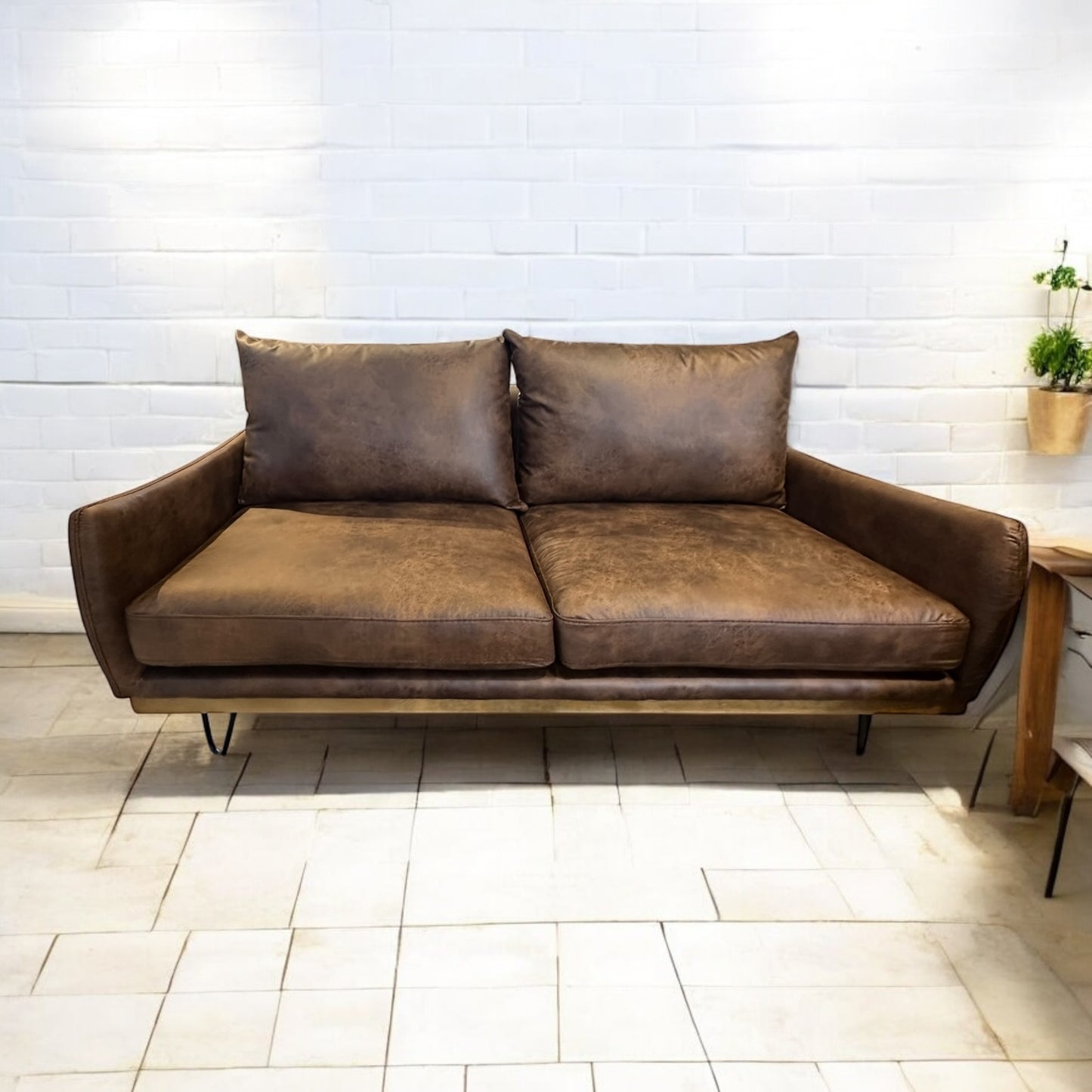 LOVE SEAT MAKALU BONDED LEATHER