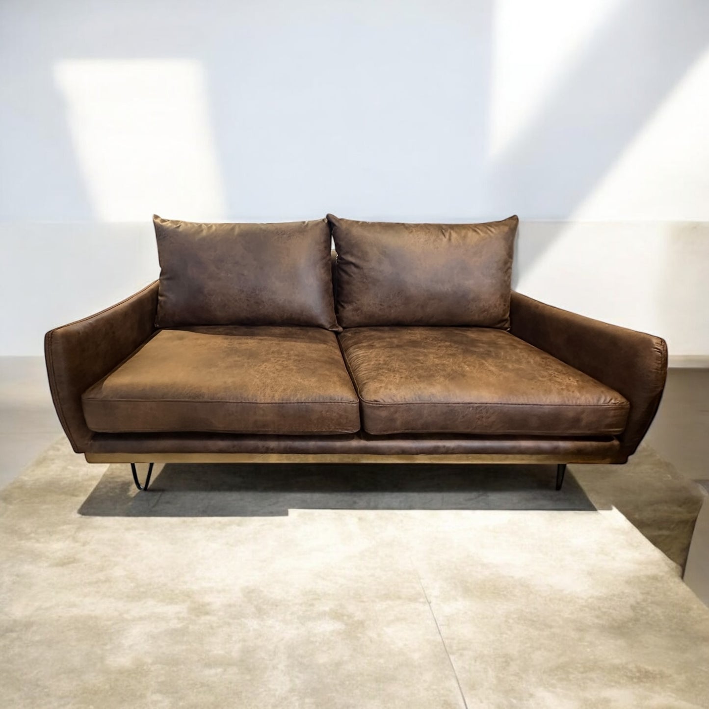 LOVE SEAT MAKALU BONDED LEATHER