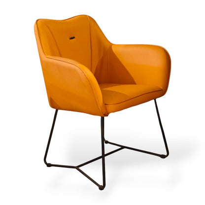 SILLON  DE PIEL SINTETICA NARANJA