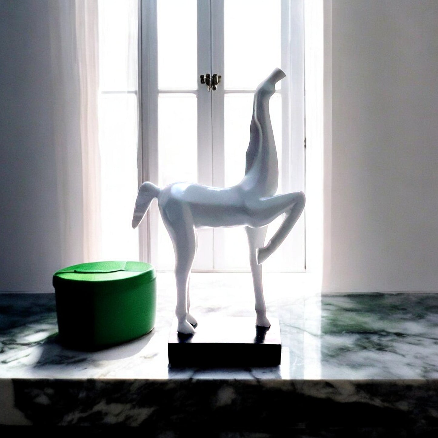 FIGURA DECORATIVA CABALLO BLANCO 2PCS