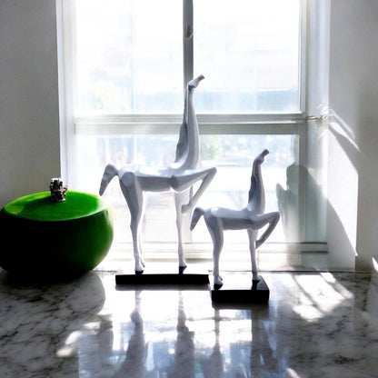 FIGURA DECORATIVA CABALLO BLANCO 2PCS