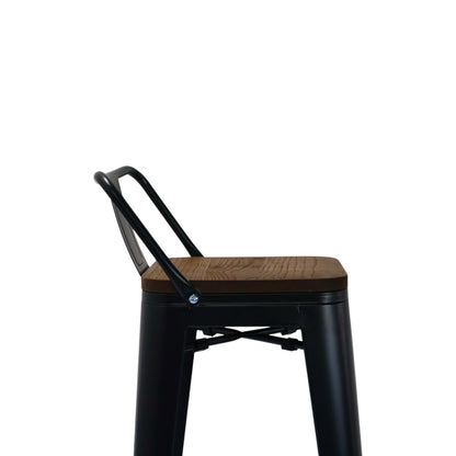 SILLA PERIQUERA METAL C/ASIENTO DE MADERA TOLIX