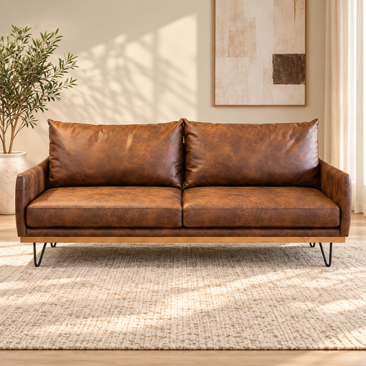 LOVE SEAT MAKALU BONDED LEATHER