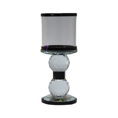 CANDELABRO DE CRISTAL COPA FILO CROMADO XY16-1