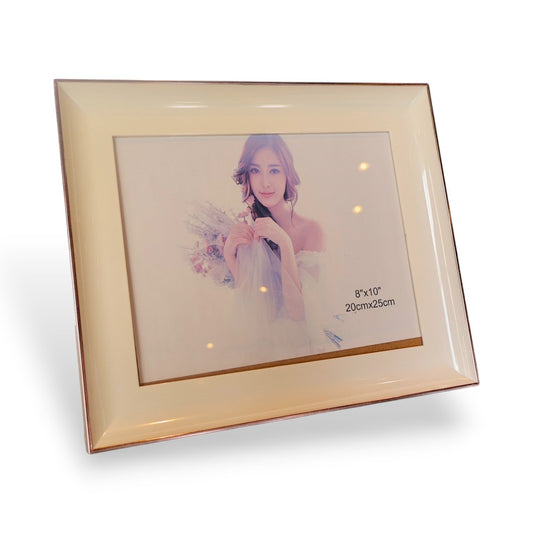 PORTARETRATO BLANCO FILO ROSE GOLD GRANDE