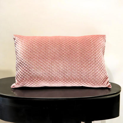 COJIN VELVET COLOR ROSA 55X35