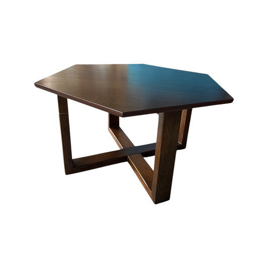 MESA HEXAGONO MOLDURA NOGAL CLASICO (PIEZA) GRANDE