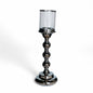 CANDELABROS PIE CROMADO Y VIDRIO 1080-3