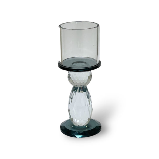CANDELABRO DE CRISTAL COPA FILO NEGRO XY10-2