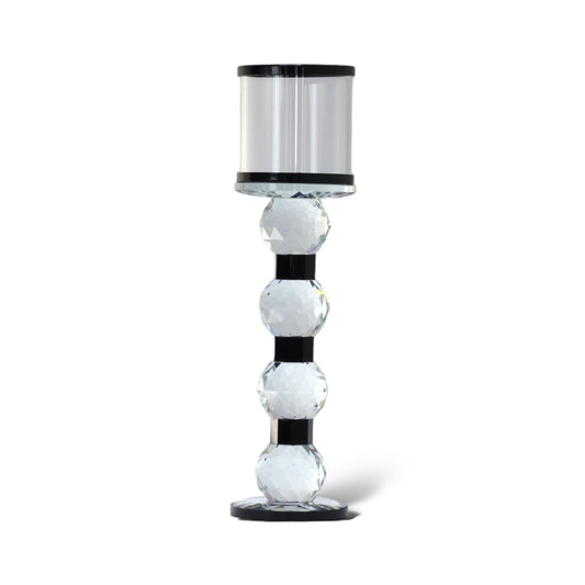 CANDELABRO DE CRISTAL COPA FILO CROMADO XY16-3