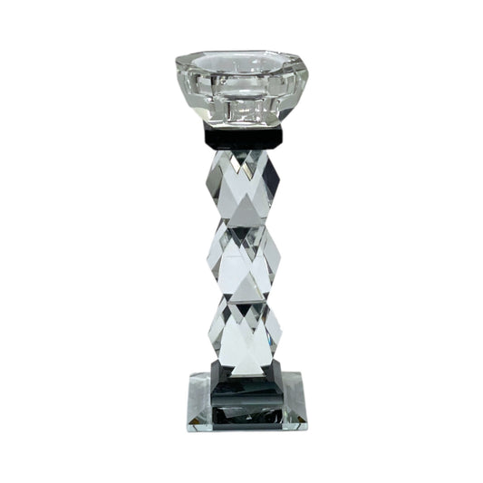 CANDELABRO DE CRISTAL PORTA VELA FILO NEGRO XY17-3